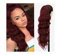 Premium Human Hair Ponytail Extension for Women, 26" Long Body Wavy Extension Synthétique Résistant À La Chaleur Extensions De Cheveux Postiche for Femmes Filles Cordon Queue De Cheval Naturel Clip Do