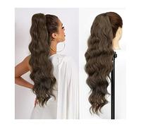Premium Human Hair Ponytail Extension for Women, 26" Long Body Wavy Extension Synthétique Résistant À La Chaleur Extensions De Cheveux Postiche for Femmes Filles Cordon Queue De Cheval Naturel Clip Do