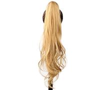 Premium Human Hair Ponytail Extension for Women, 32 pouces Synthétique Flexible Envelopper Autour De La Queue De Cheval Extensions De Queue De Cheval Blonde Queue De Cheval Postiches for Les Femmes Us