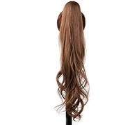 Premium Human Hair Ponytail Extension for Women, 32 pouces Synthétique Flexible Envelopper Autour De La Queue De Cheval Extensions De Queue De Cheval Blonde Queue De Cheval Postiches for Les Femmes Us
