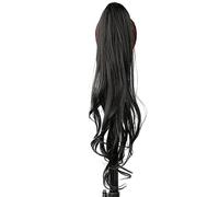Premium Human Hair Ponytail Extension for Women, 32 pouces Synthétique Flexible Envelopper Autour De La Queue De Cheval Extensions De Queue De Cheval Blonde Queue De Cheval Postiches for Les Femmes Us