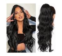 Premium Human Hair Ponytail Extension for Women, Cheveux vierges armure Extensions de cheveux brésiliens 100 g/ensemble longue 26 pouces vague de corps cordon queue de cheval cheveux humains queue de