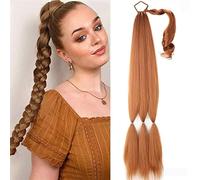 Premium Human Hair Ponytail Extension for Women, Cravate fausses extensions de cheveux longue queue de cheval tressée synthétique extension de cheveux for les femmes, postiche queue de cheval avec des