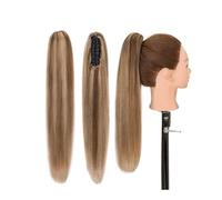 Premium Human Hair Ponytail Extension for Women, Extension de queue de cheval à pince à griffes, cheveux humains indiens Remy, postiche de 14 à 22 pouces de long, queue de cheval lisse et soyeuse, Ext
