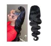 Premium Human Hair Ponytail Extension for Women, Extension de queue de cheval avec cordon de serrage 25,4 à 66 cm - Queue de cheval ondulée - Extensions de cheveux humains brésiliens Remy à clipser -