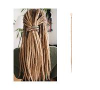 Premium Human Hair Ponytail Extension for Women, Extensions de dreadlocks faites à la main de 20 pouces, 5 brins, dreads synthétiques, tresses au crochet, 1.0cm, fausse torsion, tressage de cheveux Re