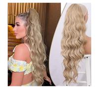 Premium Human Hair Ponytail Extension for Women, Extensions de queue de cheval synthétiques for femmes Postiche de queue de cheval synthétique longue et ondulée et moelleuse, naturel et doux,Perfect