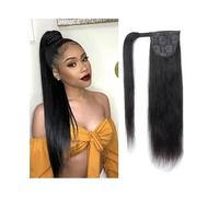 Premium Human Hair Ponytail Extension for Women, Extensions de queues de cheval de cheveux humains 8-32 pouces de longs cheveux raides enroulés autour des extensions de queues de cheval Remy Hair Magi
