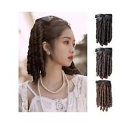 Premium Human Hair Ponytail Extension for Women, Fuffly princesse bouclés queue de cheval Extension cheveux peigne queue de cheval postiche avec arc fibres synthétiques cheveux queue de cheval perruqu