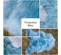 Premium Islande peau d'agneau Coloré Teint doux Tapis Multicolore Turquoise 100-120cm x 60-65cm