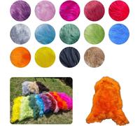 Premium Islande peau de mouton Coloré Teint doux Tapis Multicolore Bleu Ciel 100-120cm x 60-65cm