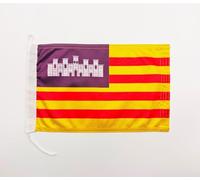 Premium Islas Baleares Drapeau Bateau 20 x 30 cm Poids du tissu - Imprimé Résistant avec tricot et boucle Drapeau nautique de 20 x 30 cm (Islas Baleares)
