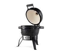 Premium Kamado BBQ 13 pouces Ø 33 cm - Barbecue à charbon - Griller, fumer, cuire au four, cuire à la vapeur - Cuiseur - Barbecue à œufs Noir