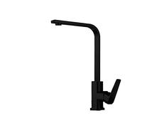 Premium Kitchen Faucet with Pull-Out Sprayer Modern Design Dual Temperature Control Black Finish Unique Handle for Hot & Cold Water - Cuisine CP17