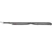 Premium Laisse Réglable Double - L-Xl: 2,00 M/25 Mm, Gris Graphite