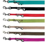 Trixie Laisse double réglable Premium – XS/S 2,00 m × 15 mm – Rouge