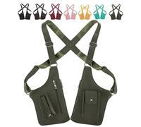 Premium Leather Adjustable Bag, Adjustable Anti-Theft Underarm Shoulder Bag for Men with Hidden Storage for Cel (Army Green)