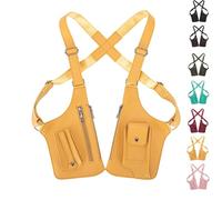 Premium Leather Adjustable Underarm Shoulder Bag for Men, Adjustable Anti Pickpocket Accessories With Double Bag (Yellow)