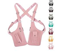 Premium Leather Adjustable Underarm Shoulder Bag for Men, Adjustable Anti Pickpocket Accessories With Double Bag (Pink)