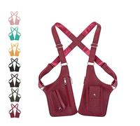 Premium Leather Adjustable Underarm Shoulder Bag for Men - Anti-Theft Crossbag Sling with Hidden Pocket, for Travel & Cycling (Red)