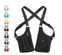 Premium Leather Adjustable Underarm Shoulder Bag for Men - Anti-Theft Crossbag Sling with Hidden Pocket, for Travel & Cycling (Black)