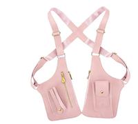 Premium Leather Adjustable Underarm Shoulder Bag for Men, Durable Soft Leather, For Daily Commute Travel Casual Outings (Pink)