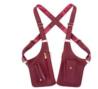 Premium Leather Adjustable Underarm Shoulder Bag for Men, Durable Soft Leather, For Daily Commute Travel Casual Outings (Wine Red)