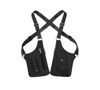 Premium Leather Adjustable Underarm Shoulder Bag for Men, Pickpocket Accessories with Double Bag for Men, Water Resistant (Black)