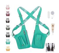 Premium Leather Adjustable Underarm Shoulder Bag for Men & Women, 2026 New Men Anti-Theft Underarm Wallet Pocket Holster Phone Double-Shoulder Pouch, Water Resistant Crossbody Pack (Emerald Green)