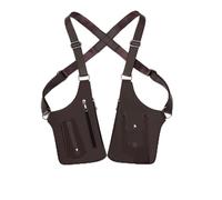 Premium Leather Adjustable Underarm Shoulder Bag for Men & Women, 2026 New Men Anti-Theft Underarm Wallet Pocket Holster Phone Double-Shoulder Pouch, Water Resistant Crossbody Pack (Brown)