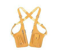 Premium Leather Adjustable Underarm Shoulder Bag for Men & Women, 2026 New Men Anti-Theft Underarm Wallet Pocket Holster Phone Double-Shoulder Pouch, Water Resistant Crossbody Pack (Yellow)