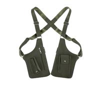 Premium Leather Adjustable Underarm Shoulder Bag for Men & Women, 2026 New Men Anti-Theft Underarm Wallet Pocket Holster Phone Double-Shoulder Pouch, Water Resistant Crossbody Pack (Army Green)