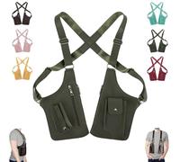 Premium Leather Adjustable Underarm Shoulder Bag for Men & Women, Water Resistant,Anti-Theft Hidden Storage (Army Green)