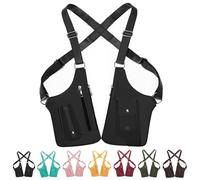 Premium Leather Adjustable Underarm Shoulder bag, Unisex Double-Layer Design, Adjustable Accessories (Black)