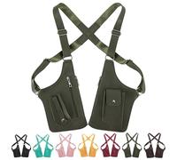 Premium Leather Adjustable Underarm Shoulder bag, Unisex Double-Layer Design, Adjustable Accessories (Green2)