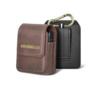 Premium Leather Belt Clip Holster Waist Carrying Hanging Bag Case Compatible Samsung Galaxy Z Flip 4 Z Flip 3 (2pcs)
