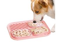 Premium Leckmatte für Hunde & Katzen mit starken Saugnäpfen - Silikon Schleckmatte zur Angstlinderung & Beschäftigung - Slow Feeder Antischlingmatte für Nassfutter, Erdnussbutter & - Blau/Rosa