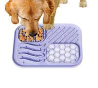 Premium Leckmatte für Hunde & Katzen mit starken Saugnäpfen - Silikon Schleckmatte zur Angstlinderung & Beschäftigung - Slow Feeder Antischlingmatte für Nassfutter, Erdnussbutter & - Blau/Rosa