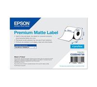 Premium - Mat lisse - adhésif permanent en acrylique - blanc brillant - Rouleau (20,3 cm x 60 m) 4 rouleau(x) étiquettes continues - pour ColorWorks