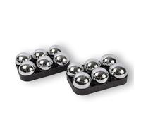 Premium Metal Petanque Balls 2 Set of 12, Silver Jeu De Boules Jeu De Boules Set Acier, Rempli d"Acier Chromé, Inclus Broche de Mesure et Sac de Transport