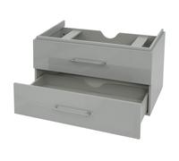 Premium Meuble sous-lavabo MENDLER HWC-D16 brillant 90cm gris Gris G