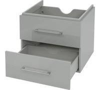 Premium Meuble Sous-Lavabo Hwc-D16, Meuble Sous-Lavabo Meuble De Salle De Bain, Brillant 60cm Gris Multicolore