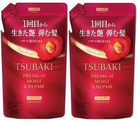 Premium Moist Repair Shampoo for Tsubaki Refill Pack 300 ml Set of 2