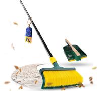 Premium Nail Broom With Handle 40 Cm With Sweeping Kit For Outdoor,Special Curved Bristles-Ideal As Garden Broom,Scratching Broom,Artificial Grass,Ideal