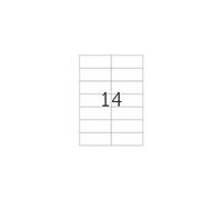 Premium - Papier - mat - auto-adhésif permanent - blanc - 105 x 42.3 mm 2800 étiquette(s) (200 feuille(s) x 14 étiquettes laminées