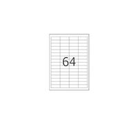 Premium - Papier - mat - auto-adhésif permanent - blanc - 48.3 x 16.9 mm 12800 étiquette(s) (200 feuille(s) x 64 étiquettes laminées