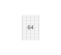 Premium - Papier - mat - auto-adhésif permanent - blanc - 48.3 x 16.9 mm 6400 étiquette(s) (100 feuille(s) x 64 étiquettes laminées