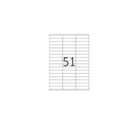 HERMA Premium - Étiquettes en papier plastifiées mates autocollantes permanentes - blanc - 70 x 16.9 mm 5100 étiquette(s) ( 100 feuille(s) x 51 )
