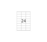 Premium - Papier - mat - auto-adhésif permanent - blanc - 70 x 36 mm 2400 étiquette(s) (100 feuille(s) x 24) étiquettes laminées