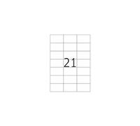 Premium - Papier - mat - auto-adhésif permanent - blanc - 70 x 42.3 mm 525 étiquette(s) (25 feuille(s) x 21 étiquettes laminées